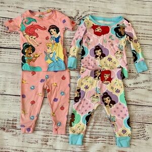 Disney Princess Pajama Set.Size 12-18 Months.